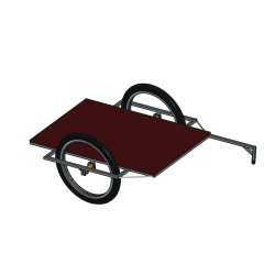 Remorque deux-roues plateau