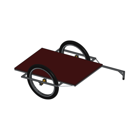 Remorque deux-roues plateau