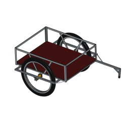 Remorque deux-roues cerclée