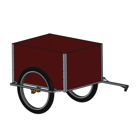 Remorque deux-roues caisson