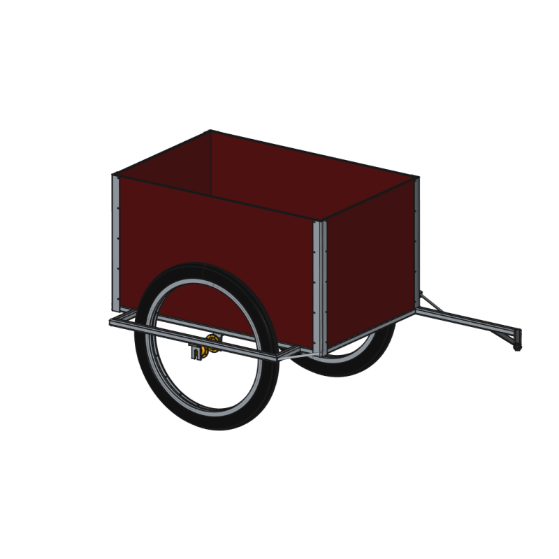 Remorque deux-roues caisson